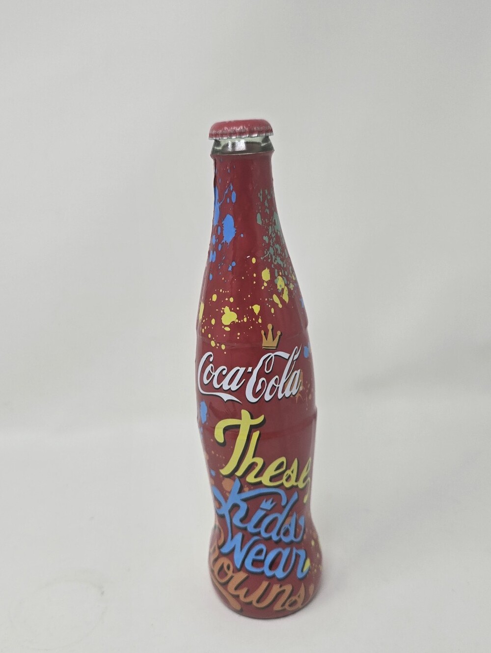 Ltd Edition Coca Cola Glass Bottle These Kids Wear Crowns Band Joe Porter RARE
